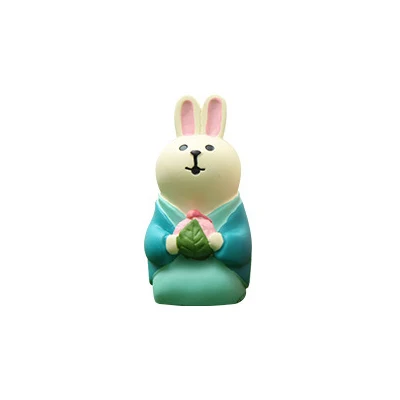 kimono rabbit blue Япония каваи милый талисман кимоно кролик горничной calico cat Королевский традиционный семейный украшение для банкета Сакура фигурка игрушки для интерьера - Цвет: kimono rabbit blue