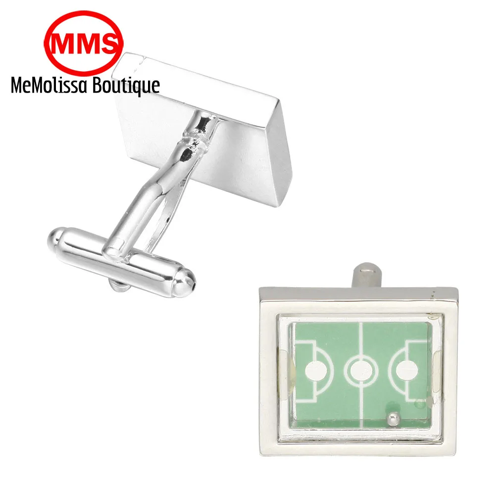 MeMolissa бесплатная доставка мужские запонки для футбольного поля оптовая продажа