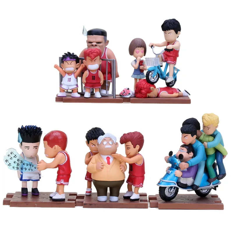 Аниме мультфильм Slam Dunk Sakuragi Hanamichi Rukawa Kaede ПВХ Фигурки коллекционные