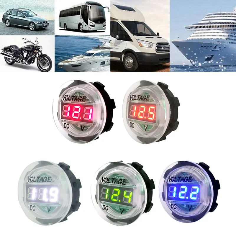 DC5 48V прозрачный Вольтметр для мотоциклов прочный квадроциклов универсальный