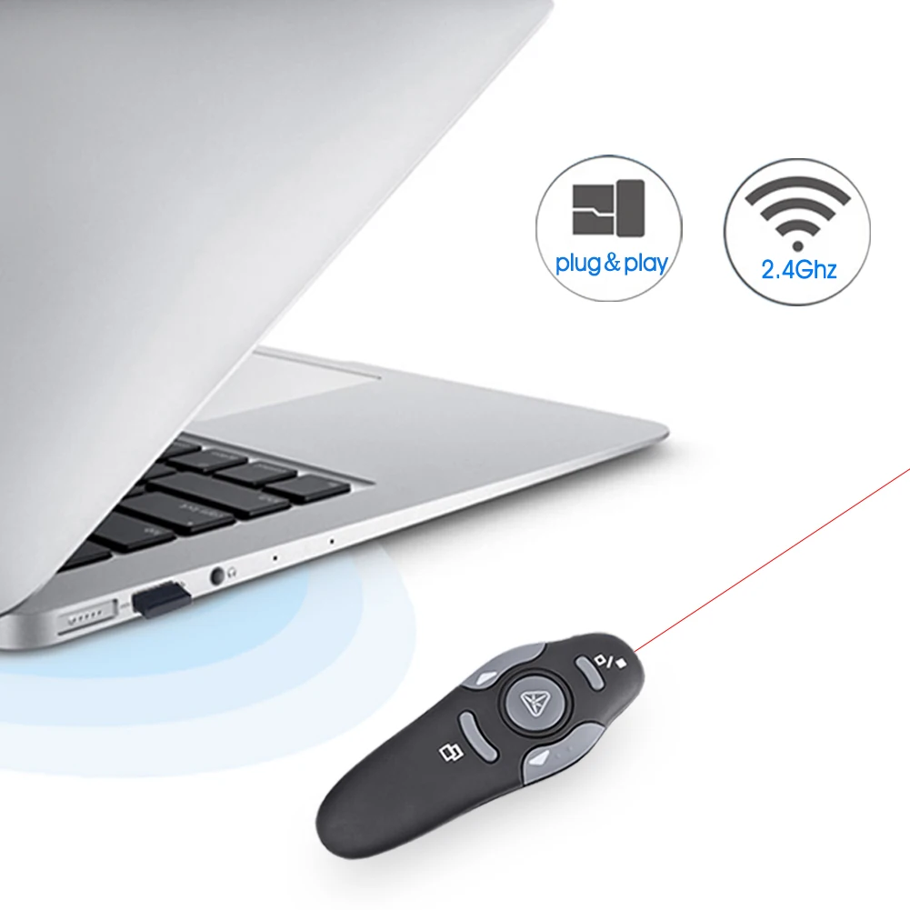 EASYIDEA Wireless Red Laser Pointer High Quality USB RF Remote Control PPT Powerpoint Presentation Pen 2.4Ghz For Work |