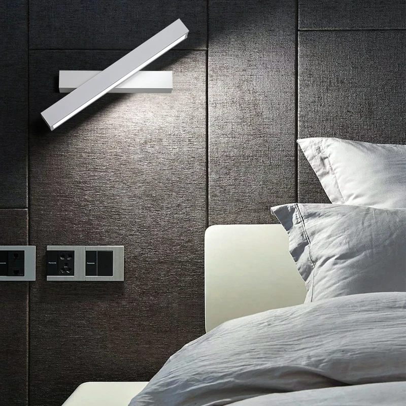 Черный/белый цвет для спальни светодиодный настенный светильник акриловый