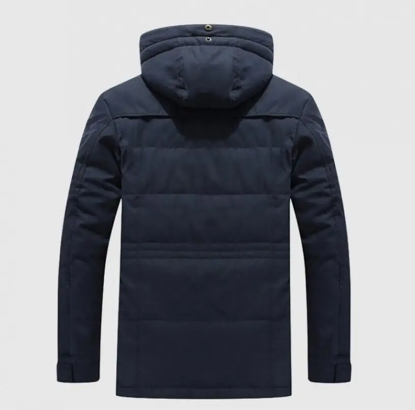 ROHOPO L to 6XL зимние парки из 100% хлопка Мужское пальто шерстяное с воротником и