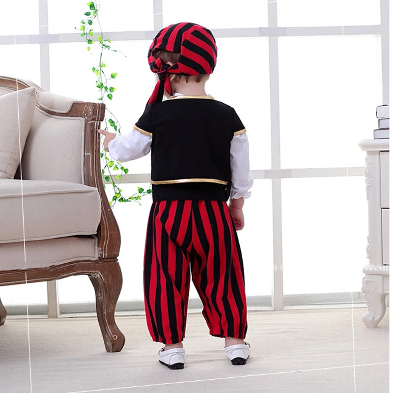 Halloween Boys Set Cosplay Children's Pirate Costume Dance Children Clothes Baby's Sets Christmas Gift 2020 new years | Детская