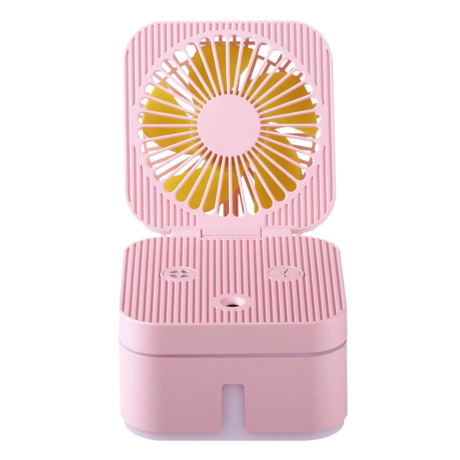 Pink Новинка-портативный мини Usb Перезаряжаемый увлажняющий спрей-вентилятор увлажняющий вентилятор комбинированный для маленьких столов и домашних вентиляторов - Цвет: Pink