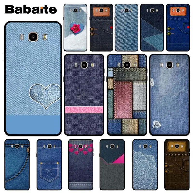 Babaite синий серый и розовый деним эстетический черный мягкий чехол для телефона