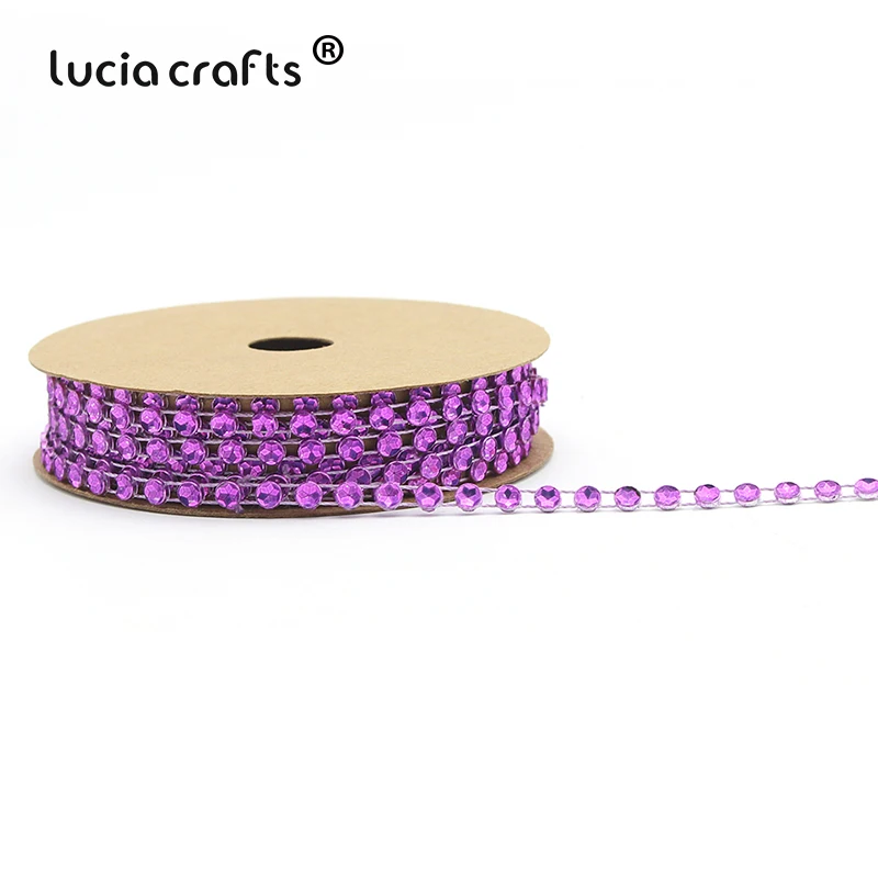C1 Purple Lucia crafts 2y/лот 4 мм пластиковые линии дрель для вечерние сумки декор обуви DIY одежды ручной работы материал аксессуары I1104 - Цвет: C1 Purple