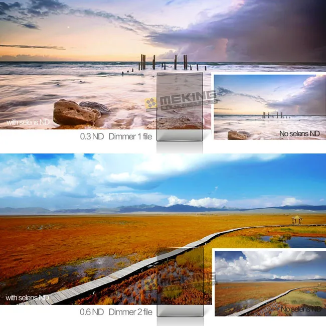 Selens Pro 100X150mm_0.3ND+ 0.6ND+ 0.9ND квадратный мягкий переменный ND фильтр 3in1 комплект для Canon Nikon DSLR
