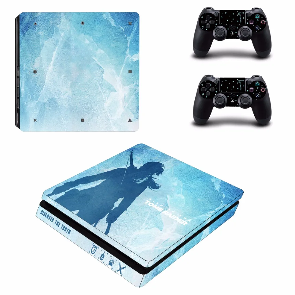 Подъем Расхитительница PS4 тонкая кожа Стикеры для Sony Игровые приставки 4 консоли