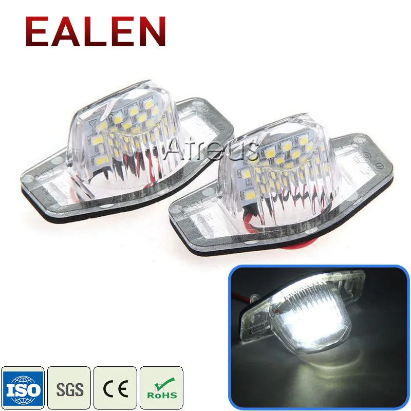 

EALEN 1Pair Car LED License Plate Lights For Honda CR-V Fit Jazz Crosstour Odyssey Stream white SMD 12V LED Lamp Bulb kit