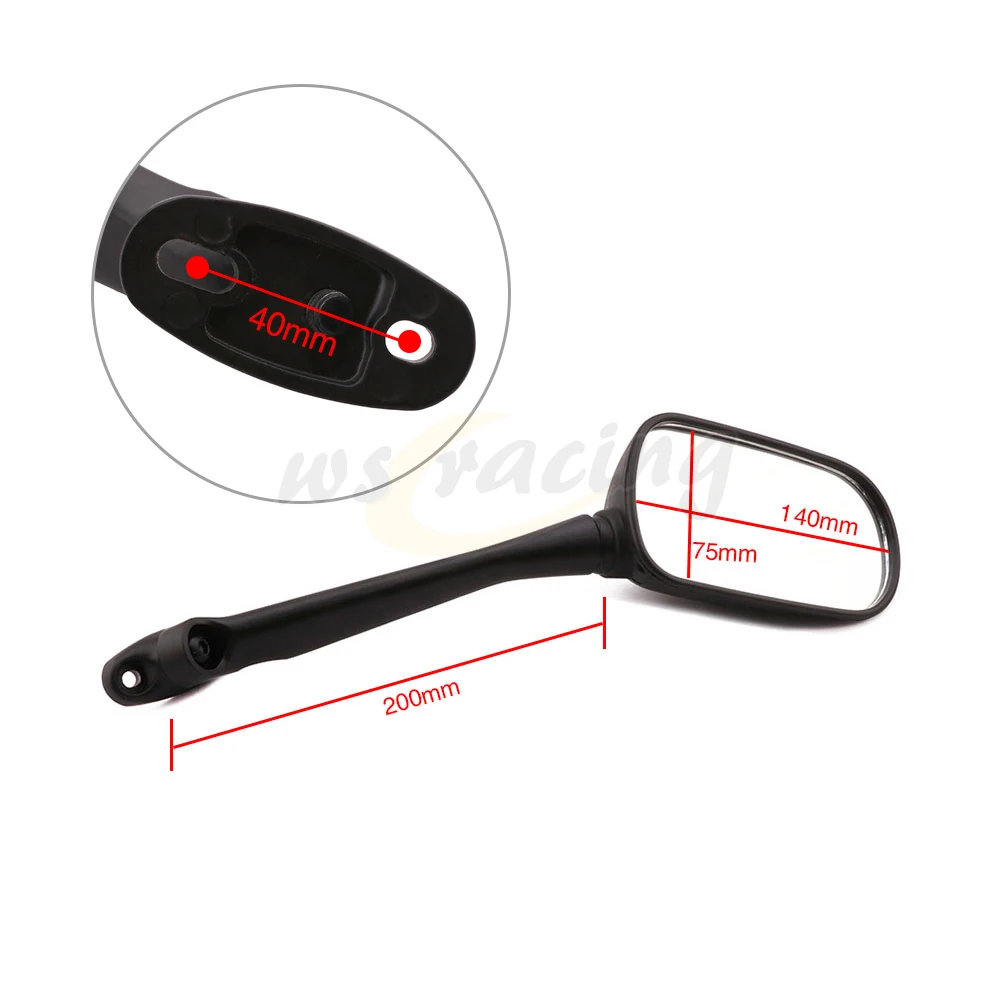 

Motorcycle Black Rear Side View Rearview Mirror For Honda CBR250 2008 2009 2010 2011 2012