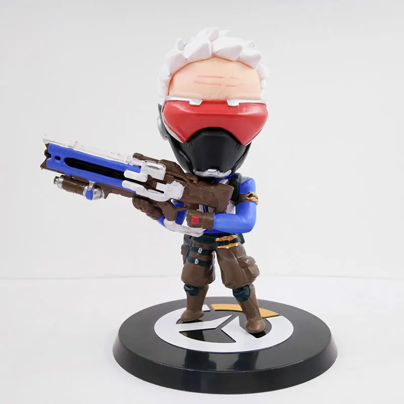 Without retail box Над часами игра персонаж версии Q Фигурка 10 см ПВХ Статуя игрушки Коллекция Модель игрушки с цветной коробкой OW подарок - Цвет: Without retail box