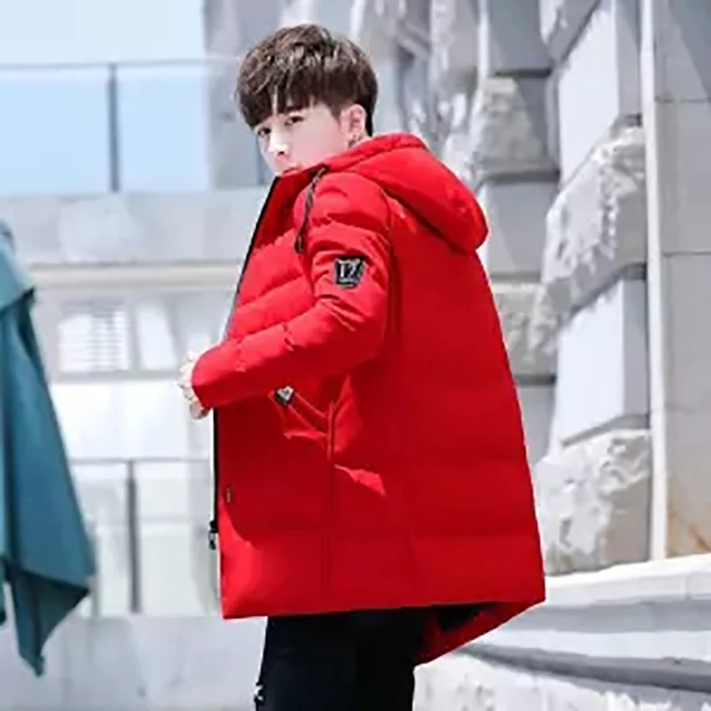 Мужская теплая куртка средней длины Повседневная Верхняя одежда для студентов в