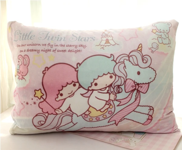 Синий 1 шт., 60 см, плюшевый чехол с рисунком из мультфильма «My Melody the twins star», один чехол для подушки, романтичный подарок для леди, игрушка для сна для девочки - Цвет: Синий