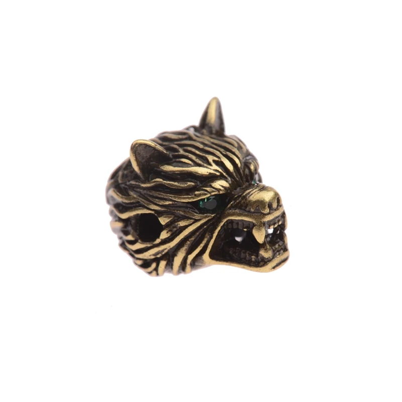 Фото Amader Leopard DIY металлические бусины ручной работы мужские браслеты из бисера аксессуары для изготовления ювелирных изделий голова леопарда очаровательные медные бусины BD504 №5