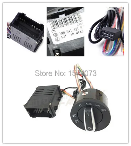 Chrome фар авто Сенсор свет + переключатель для VW Passat B5 Бора Поло Гольф 4 Новые Jetta Жук