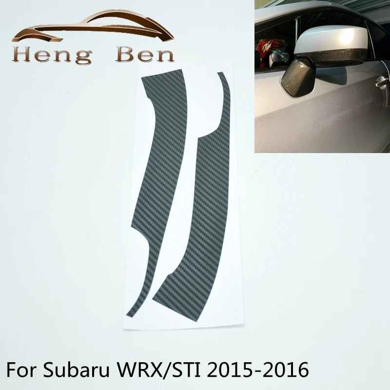 1 пара углеродного волокна боковое зеркало наклейка для Subaru WRX/STI