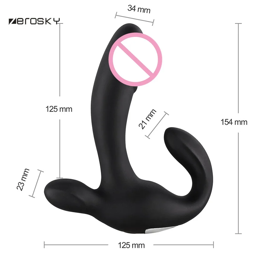 2018 Silicone Male Prostate Exerciser Massager Waterproof Personal Health Care Anal Butts Plug Vibrator Zerosky | Красота и здоровье
