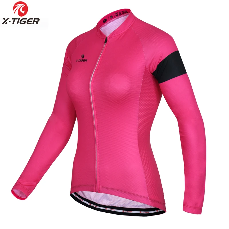 X-Tiger, осенние дышащие майки для велоспорта, Ropa Ciclismo, одежда для горного велосипеда, Женская весенняя одежда с длинным рукавом, для шоссейного велосипеда, Джерси - Цвет: Woman Long  Jerseys