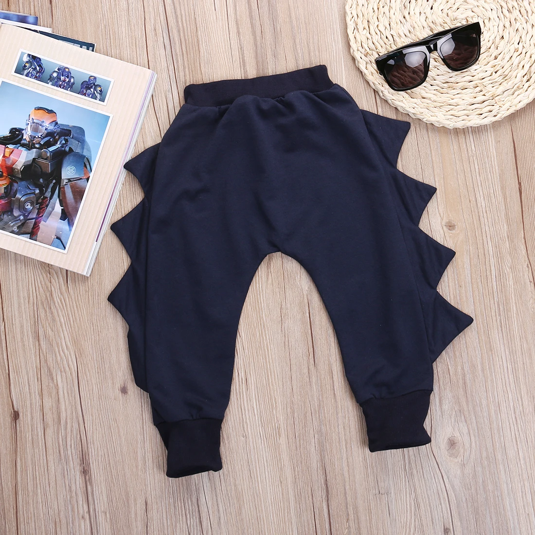 Детские штаны с динозавром для маленьких мальчиков и девочек Мешковатые