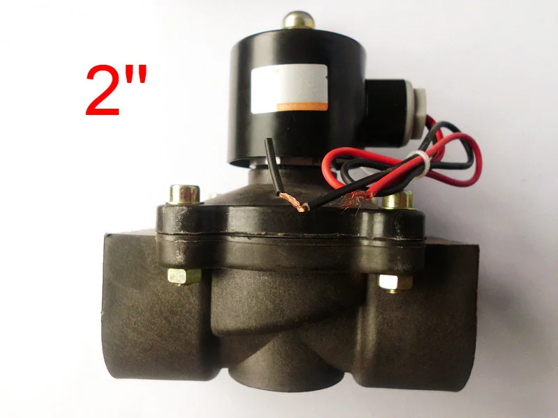 New 2'' DN50 Electric Engineering plastic Solenoid The acid and alkali antiseptic Air Gas Water Valve Normally Closed 220V 24v 1 |