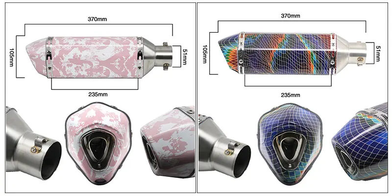 Scl moto s-51 мм moto rcycle выхлопная труба akrapovic с DB Killer moto Escape Slip-on для Yamaha для Honda Для Kawasaki KTM для езды