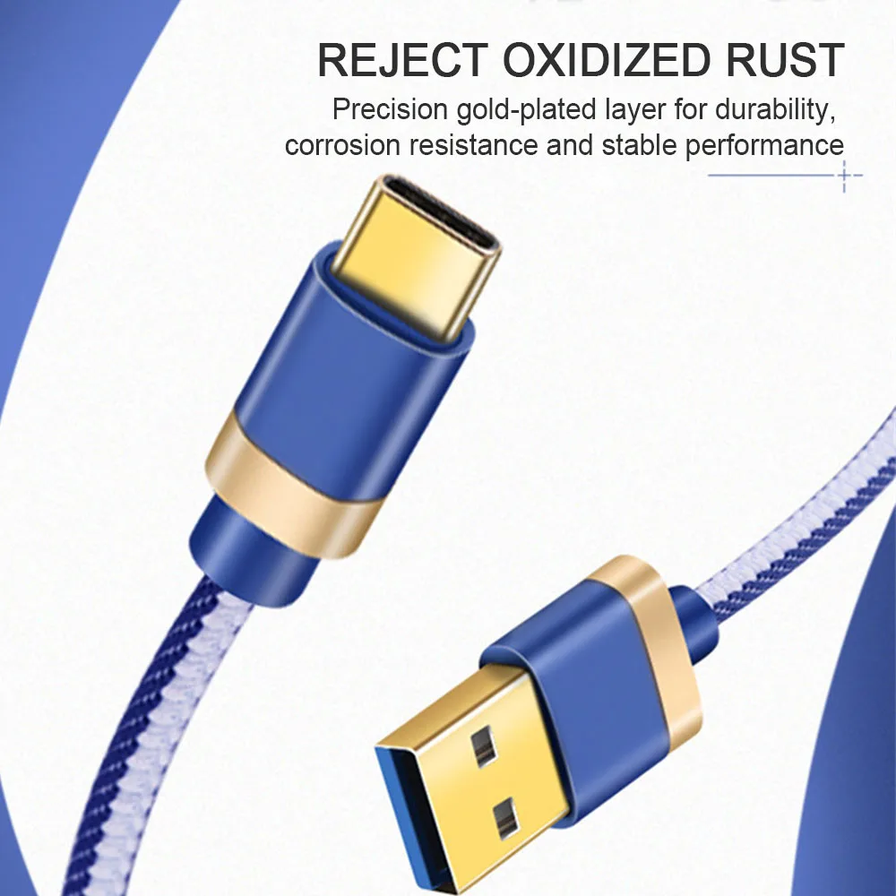 Зарядный кабель USB Type C для синхронизации данных провод SamSung Gaxaly S9 Plus Xiaomi Redmi 4 5 Huawei