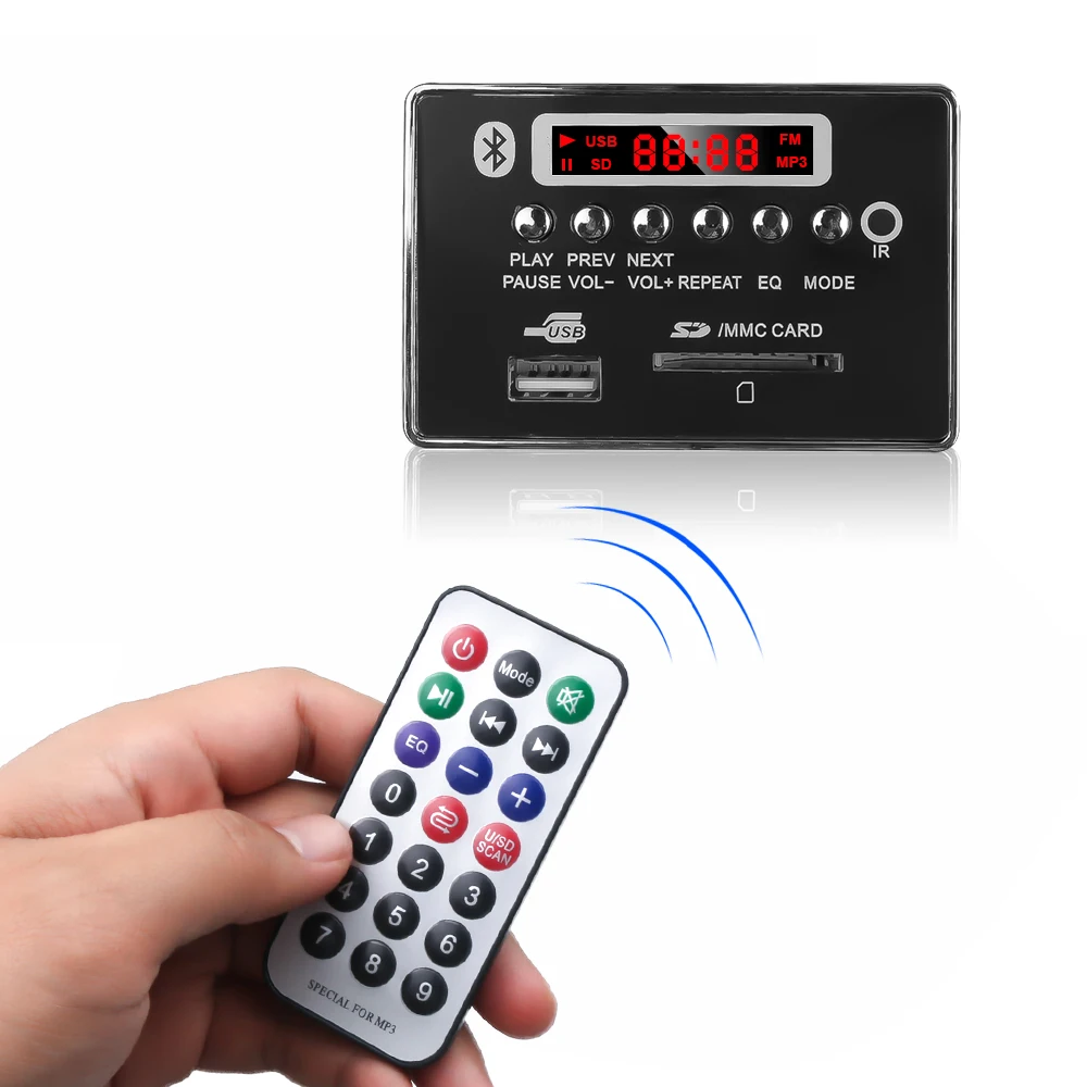 Плата декодирования MP3 WMA с Bluetooth-радио 12 В аудио адаптер поддержкой U-диска