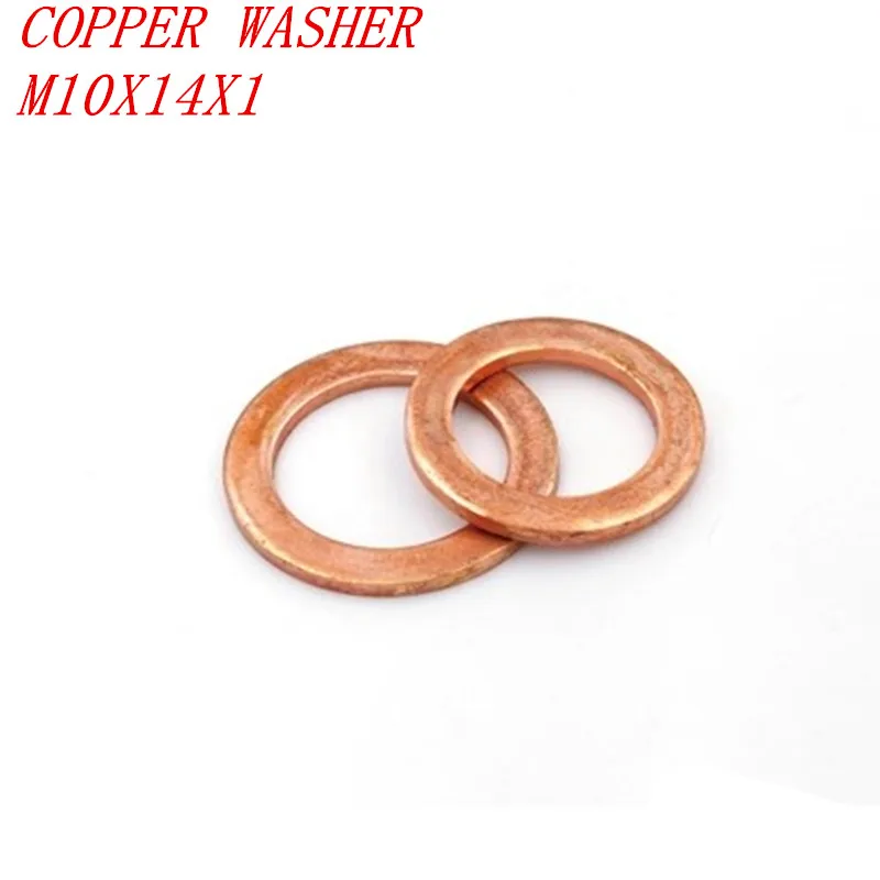 50PCS Copper washer M10*14*1 Sealing Washer For Boat Crush Flat Sea | Washers