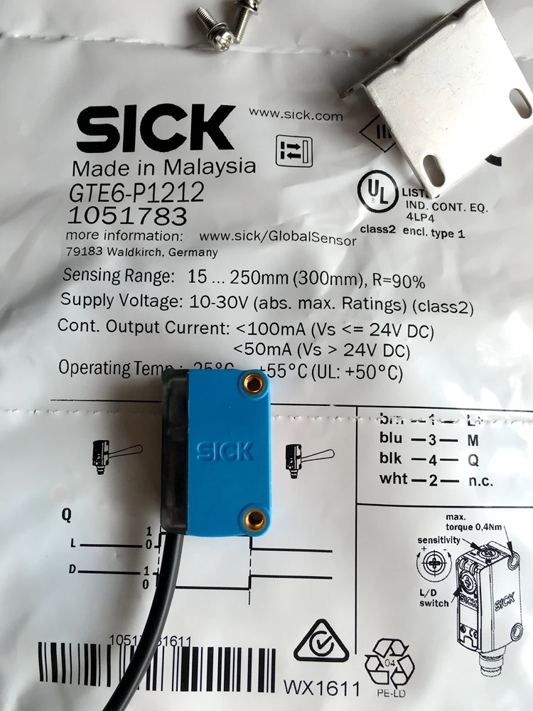 Новый оригинальный фотоэлектрический переключатель с датчиком Sick 1051783 дюйма