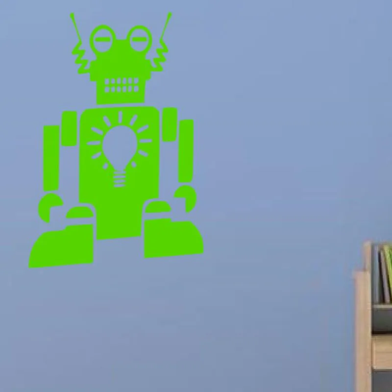 Customized Name Robot Wall Stickers Home Decor DIY Removable Decals Vinyl Kids Room | Дом и сад