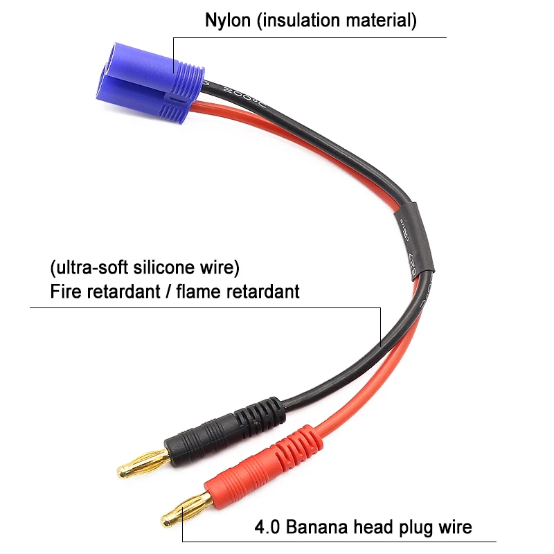 Высокое качество EC5 EC3 разъем для 4 0 золотой типа банан с кабелем 14AWG 150