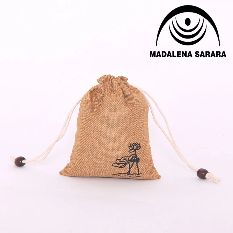 Hessian Lenin Pouches 11x14cm Jewelry Bag Storage Good Quality 20pcs/lot | Украшения и аксессуары