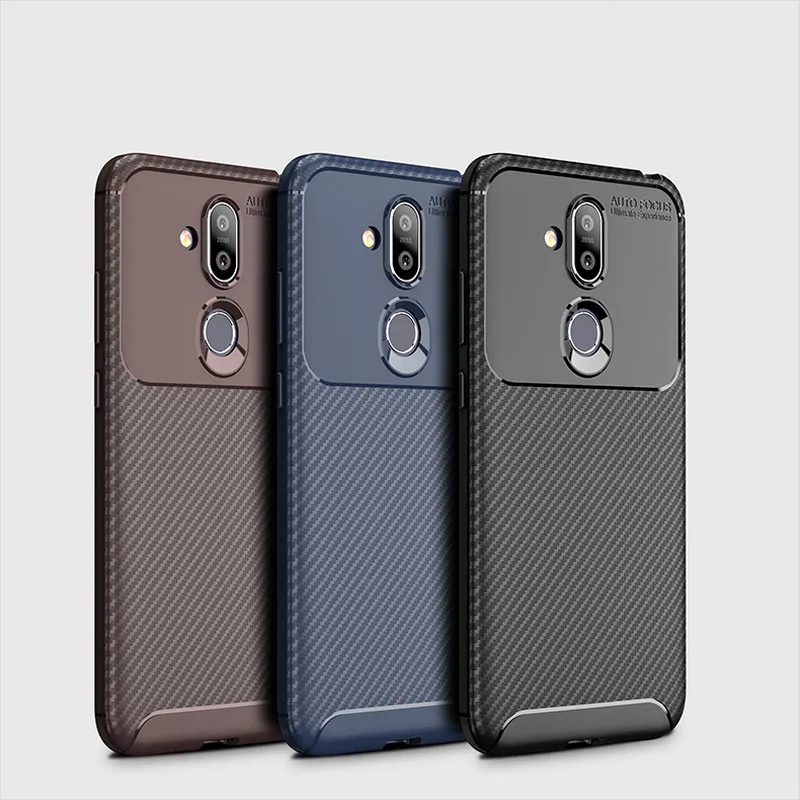 NOWAL в ретро-стиле из углеродного волокна Мягкий силиконовый чехол для Nokia X7 X6 X5 X3 2 1