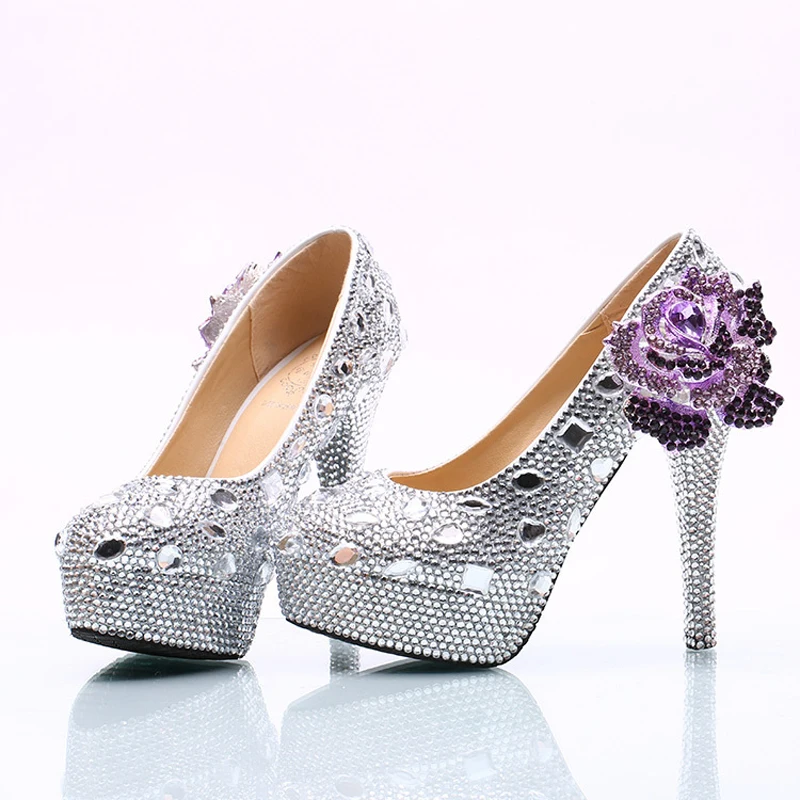 Свадебные туфли для торжественных церемоний на щиколотке тонком каблуке 14 см