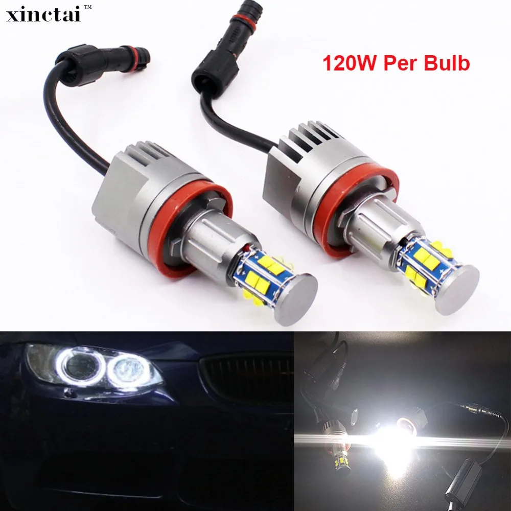 

2X120W 240W Super High Power LED Angel Eyes Marker Light Lamp for BMW E60 E61 E90 E91 E82 E87 E92 E93 E70 X5 E71 X6 E63 E64 E89