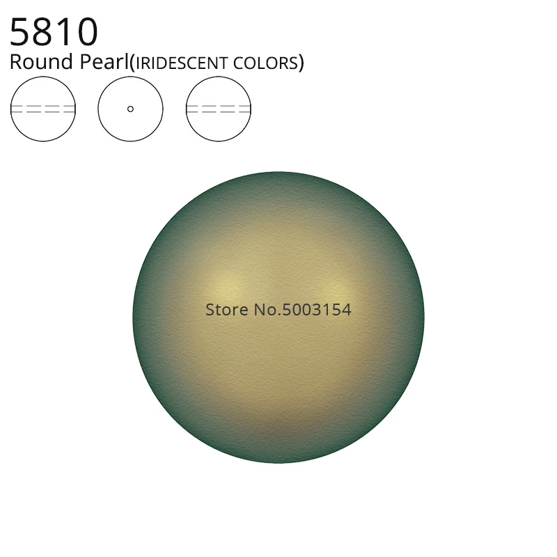 Iridescent Green 930 Оригинальные кристаллы от Swarovski 5810 переливающиеся цветные жемчужные бусинки с полным отверстием для изготовления ювелирных изделий шитье бисером вязание своими руками дизайн ногтей - Цвет: Iridescent Green 930