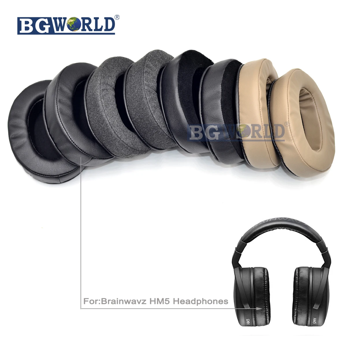 BGWORLD 1 пара Сменные поролоновые подушечки для наушников амбушюры Brainwavz HM5 Чехлы