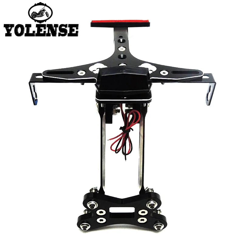 

CNC Adjustable License Number Plate Holder Frame License Plate Holder LED Light For Yamaha MT09 MT 09 FZ09 FZ-09 FZ9 2013-2017