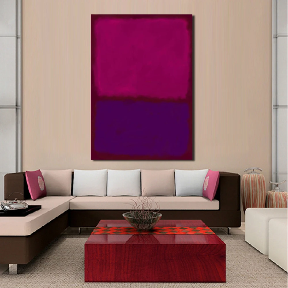 

JQHYART Mark Rothko Classical Oil Painting Wall Art Picture Home Decor Canvas Print Living Room Modern No Frame