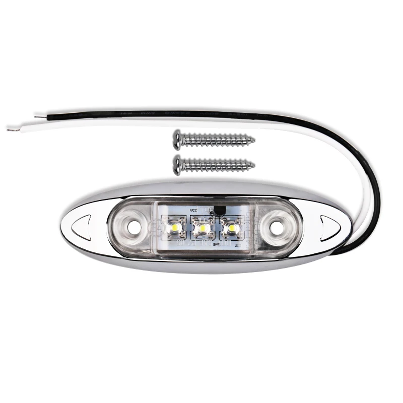 Высокое качество DC 12 V 24 V светодиодный распродажа боковой фонарь в форме рыбы Грузовик Ван трейлер белый свет лампы 10 шт. трейлер 3 светодиодный свет