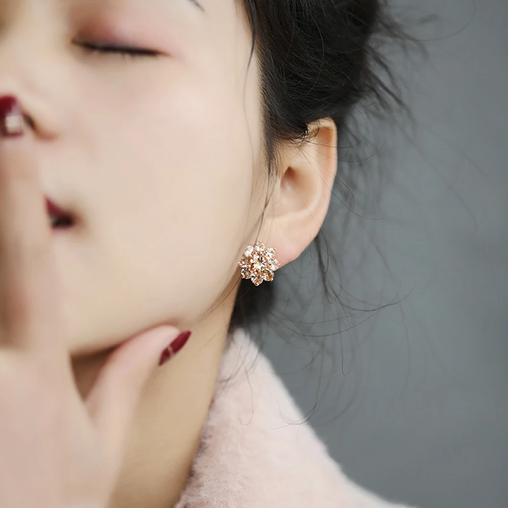 Женские Лепестковые серьги Seven Candy гвоздики с цветком модные ювелирные изделия