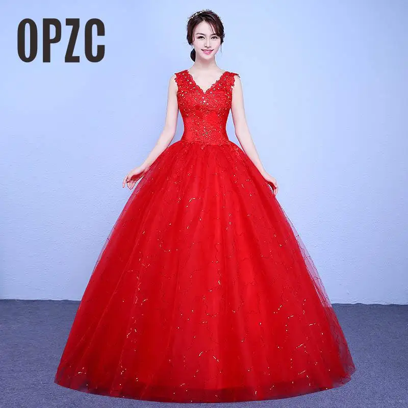 Женское свадебное платье с кружевной аппликацией белое или красное кружевное