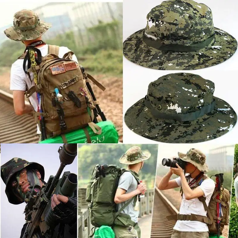 Мода унисекс для взрослых Спорт на открытом воздухе с широкими полями Boonie Hat cap