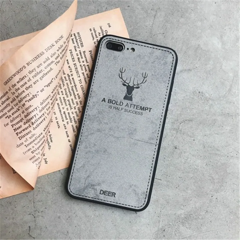 Роскошный чехол для iPhone 8 Роскошная ткань задняя крышка милый олень шик Ins Funda XR X XS