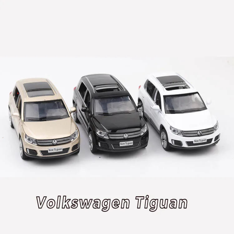 Высокая имитация Volkswagen Tiguan L, 1:32 Масштаб сплава оттягивать назад модель автомобиля, muaical& мигающий, литая под давлением металлическая модель