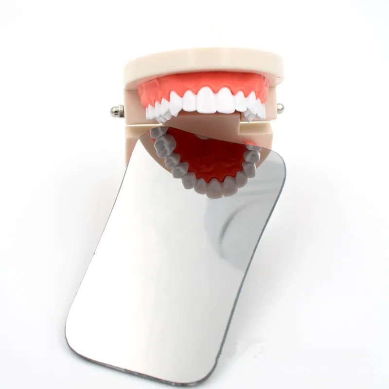 1 2 шт Стоматологическое внутриоральное Occlusal 2 стороннее фотографическое стекло зеркало уход за полостью рта - Цвет: 1