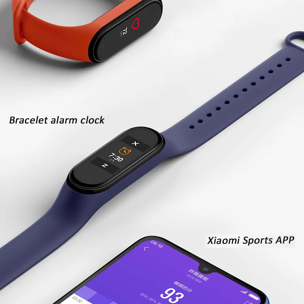 Новейший Xiaomi mi-браслет 4 Smart mi Band 4, фитнес-браслет с частотой сердечных сокращений 135 мАч, цветной AMOLED сенсорный экран, Bluetooth 5,0