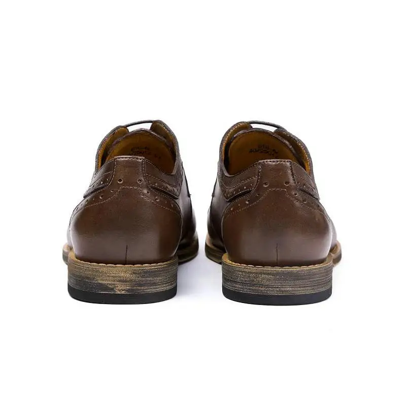 Мужские модельные туфли из натуральной кожи в стиле ретро Повседневная обувь