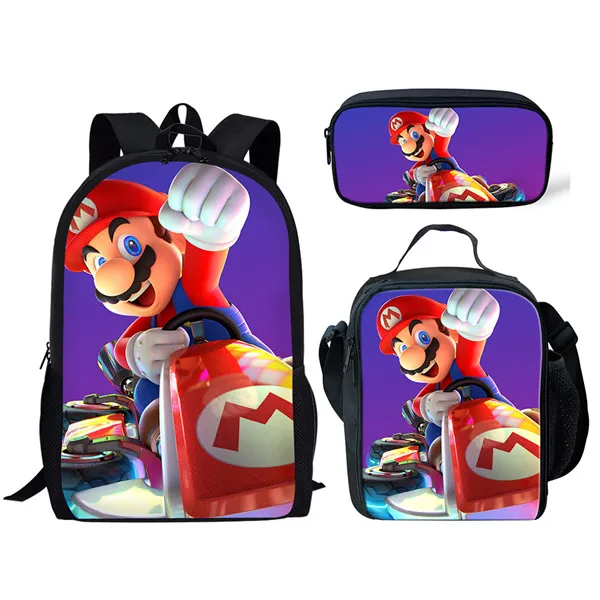 Thikin детей Mario школьный портфель с рисунком, костюмы для мальчиков и девочек подростков основной ланч-пеналы для ручек рюкзак Детский рюкзак для книг Travelbag - Цвет: CDZHL248